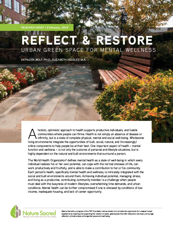 Reflect & restore: Urban green space for mental wellness cover