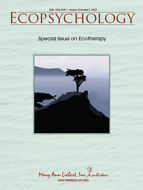 Ecopsychology - Volume 15, Issue 3 cover