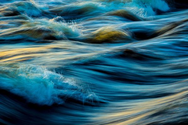 Macro photography of water waves